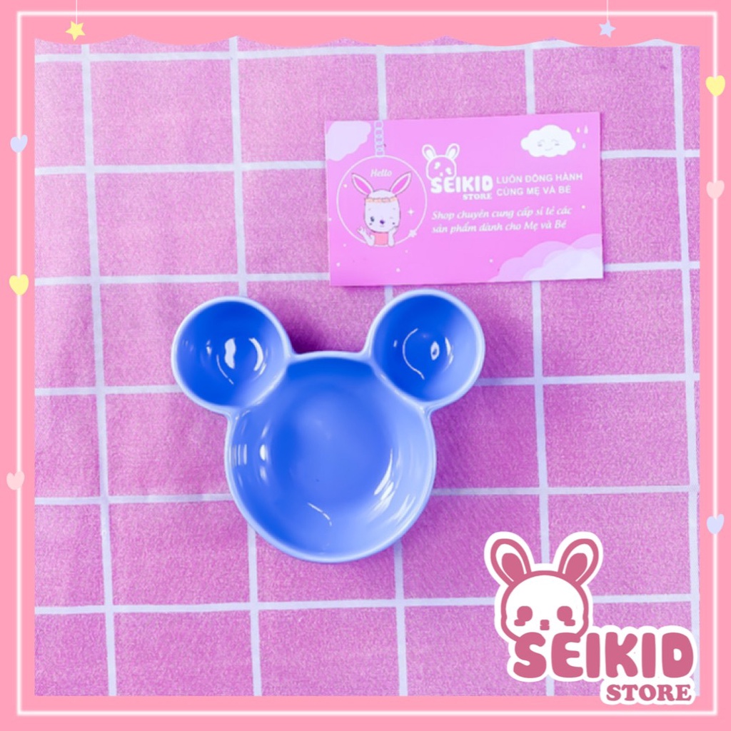 Bát sứ ăn dặm cao cấp mini cho bé hình Mickey đủ màu Seikid Store 40ml V5