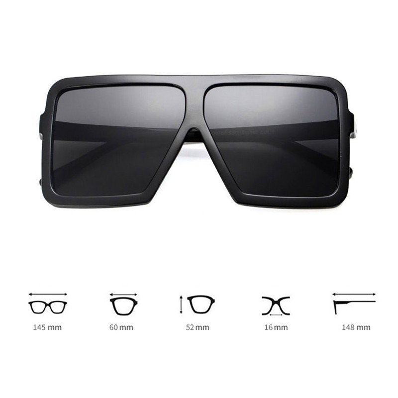 Mắt kính bản to UV400 khung vuông cho nam nữ | BigBuy360 - bigbuy360.vn