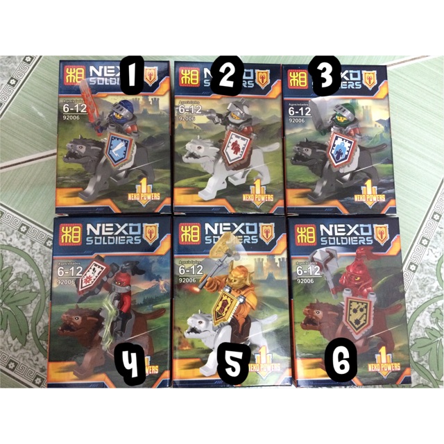 Mẫu Mô Hình Jual LeLe 92006(1-6) Nexo Knights