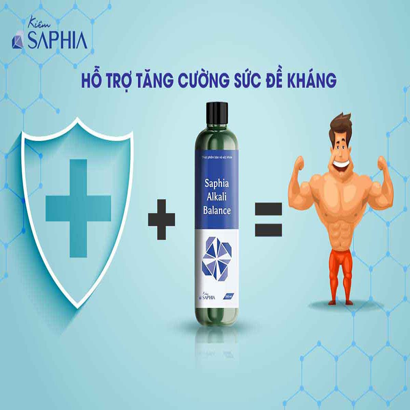 Thực phẩm chức năng KIỀM CÂN BẰNG Saphia tăng cường sức đề kháng chai 300ml