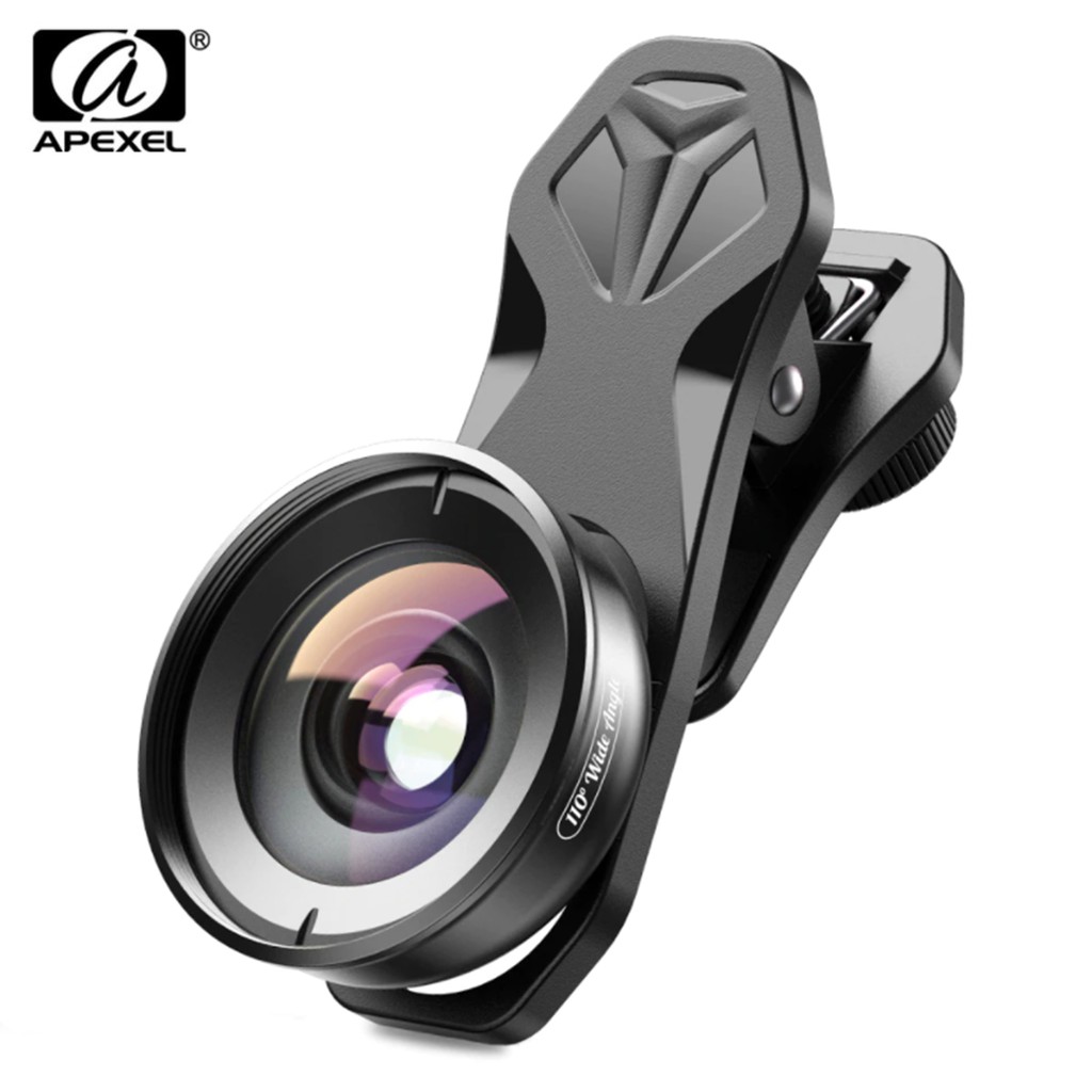 Bộ ống kính góc rộng dành cho điện thoại Apexel 110 độ chuẩn 4k HD Mẫu mới 2021 - Lens wide for iphone x sx samsung