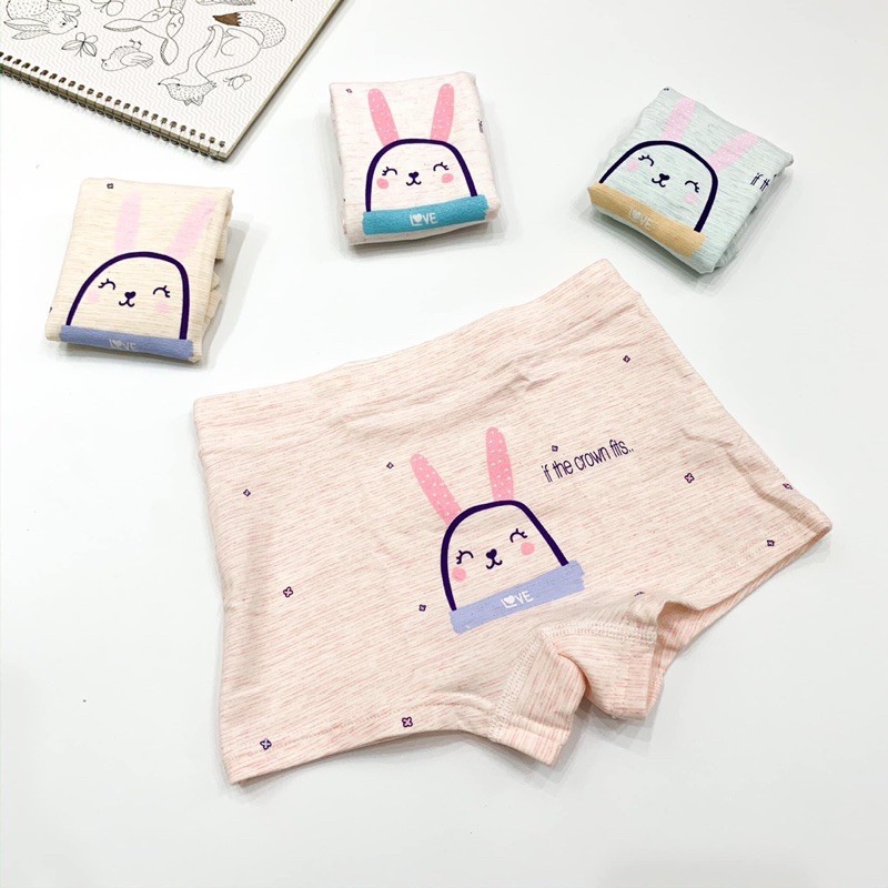 Quần chíp đùi hàng QCCC chất liệu 100% cotton mềm mịn thoáng mát cho bé gái size 9-25kg