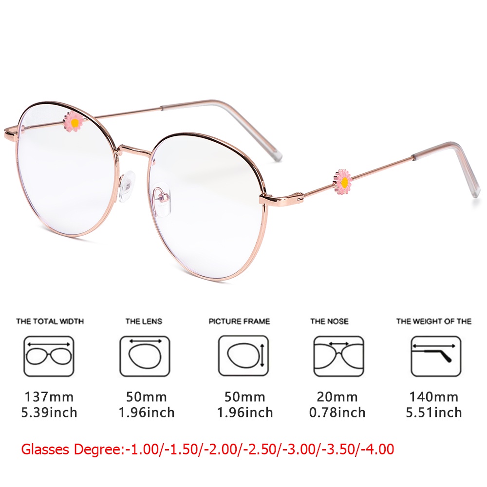 Kính cận gọng kim loại siêu nhẹ chống tia UV độ 1-1.0-4.0