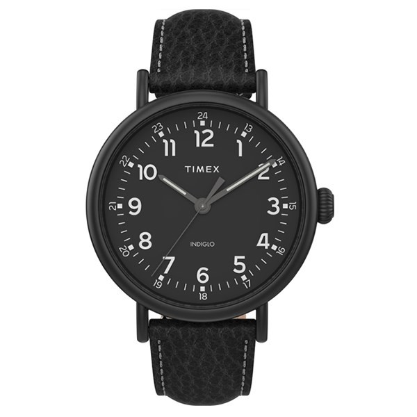 Đồng hồ Nam Timex dây da màu đen Timex Standard TW2T91000 - 43mm