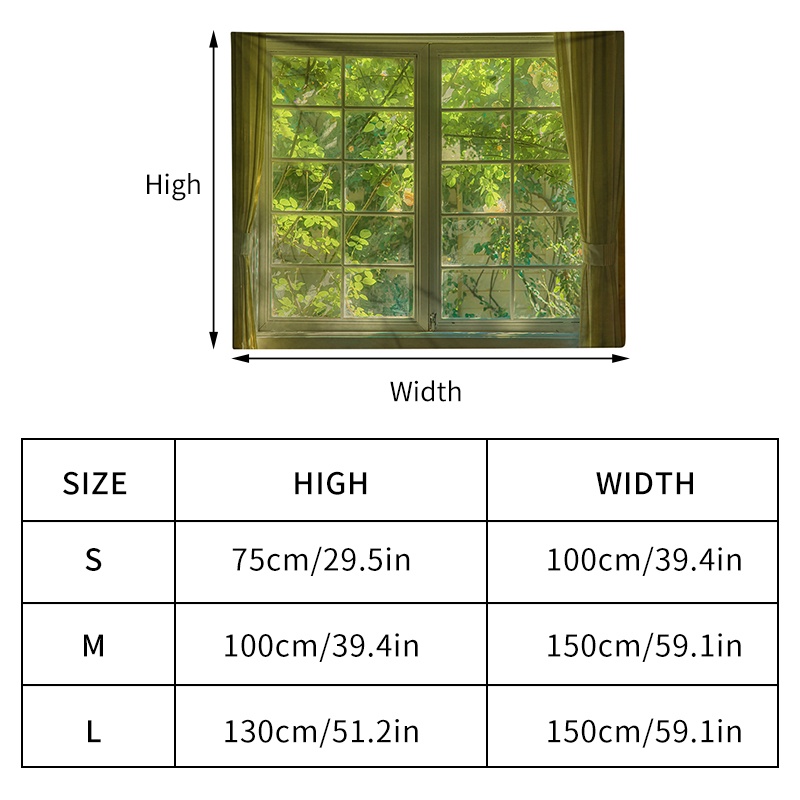 Thảm Treo Tường Trang Trí In Hình Phong Cảnh Bằng Polyester