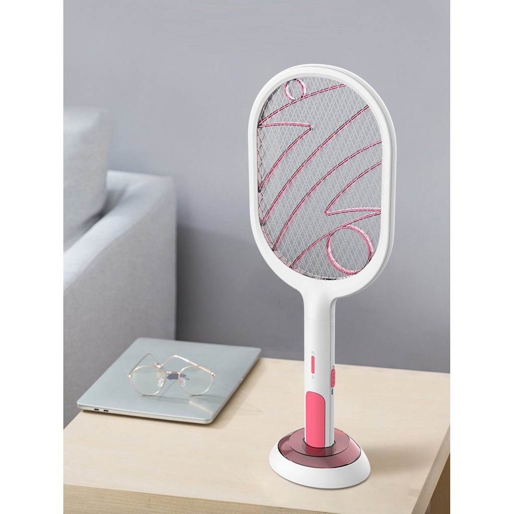 Vợt muỗi kiêm đèn bắt muỗi tự động Omie vợt bắt muỗi tự động thu hút muỗi bằng ánh sáng an toàn cho bé (BẢO HÀNH 6T)