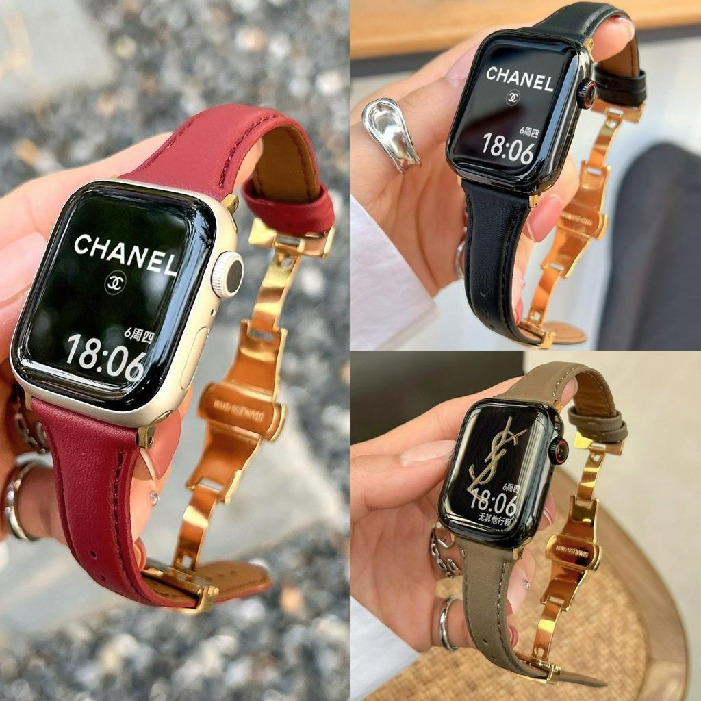 Dây Đeo Bằng Da Dành Cho iWatch 45mm 41mm 44mm 42mm 49mm iWatch 8 7 6 SE 5