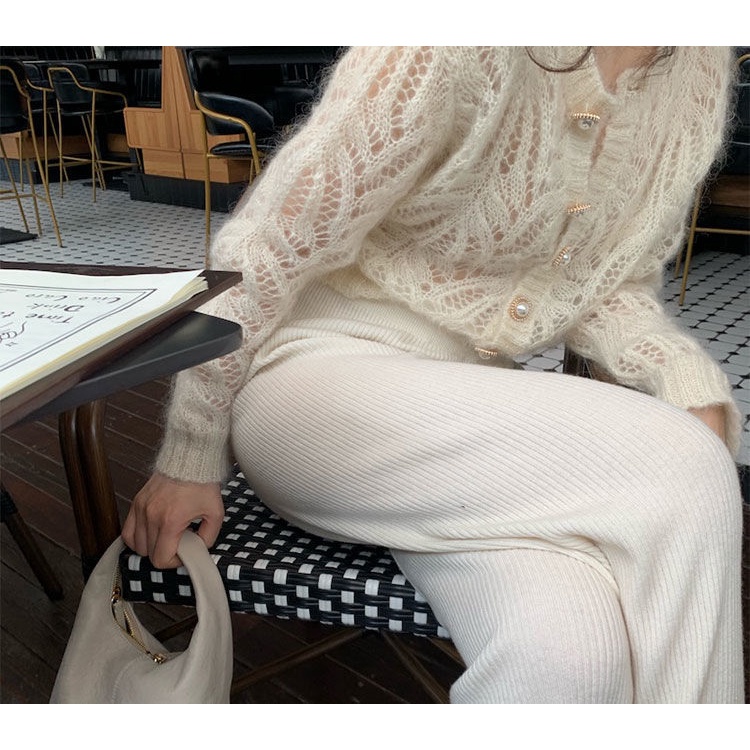 Áo Khoác Cardigan Dệt Kim Dáng Rộng Phong Cách Hàn Quốc Thời Trang Mùa Thu Cho Nữ