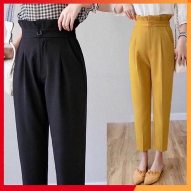 Quần Baggy Công Sở Nữ Mẫu Mới Cạp Bèo Duyên Dáng