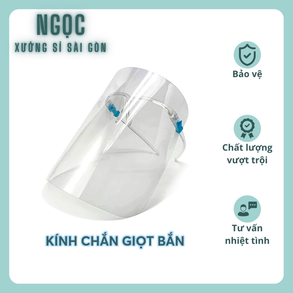 Mặt nạ bảo hộ kính chống giọt bắn Face Shield cao cấp chính hãng