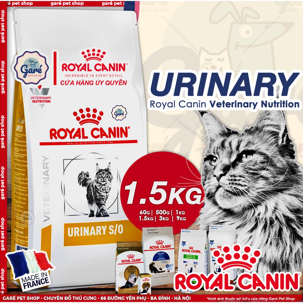 [Mã 99FMCGSALE giảm 8% đơn 500K] 1.5kg - Hạt Urinary S/O Royal Canin Thức ăn mèo sỏi thận viêm bàng quang tiểu dắt