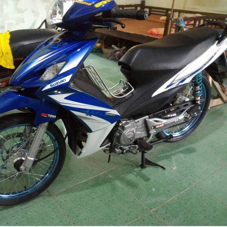 Tem Rời Suzuki Axelo 125 Trắng Xanh Gp - Tem Chuẩn Hình