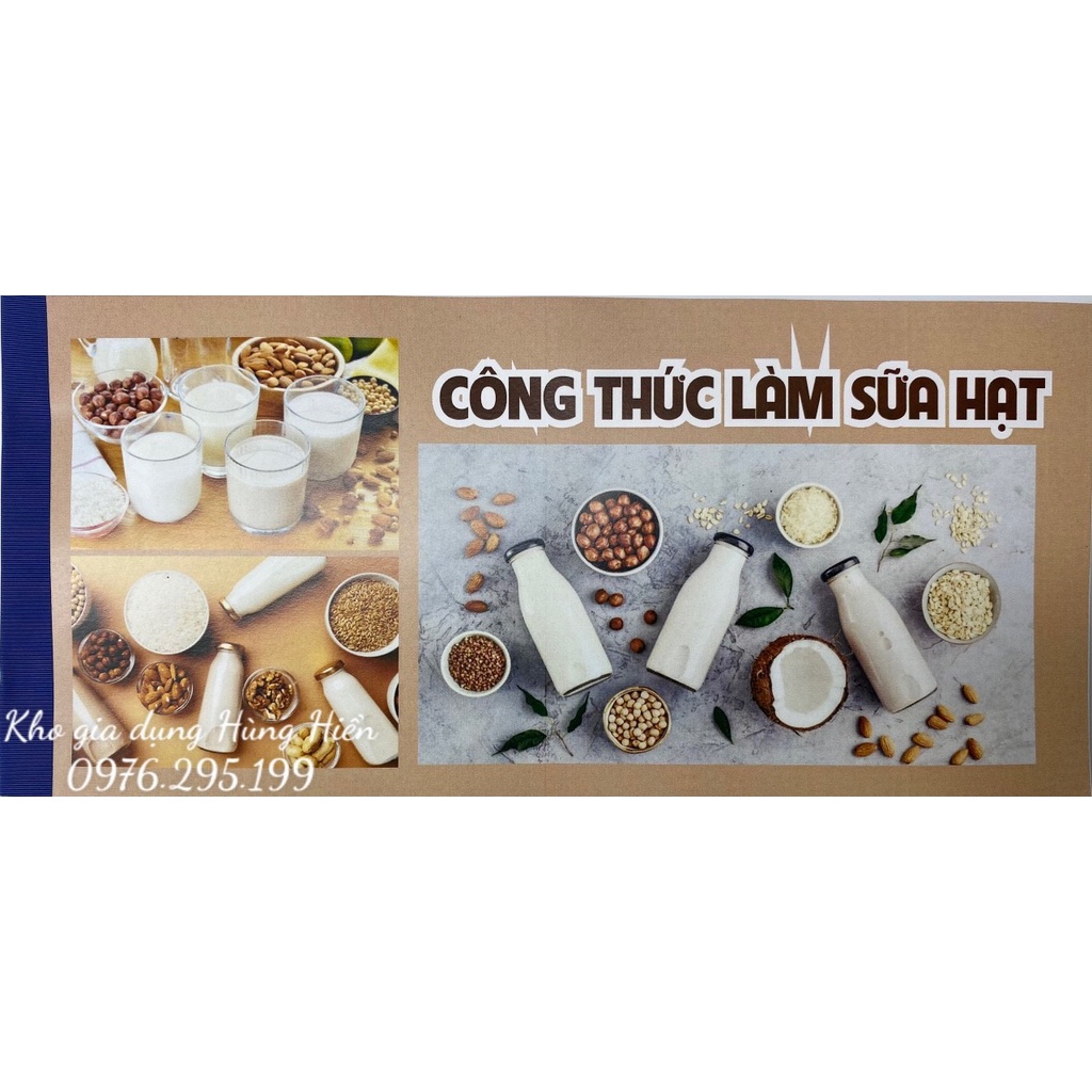 Công thức làm sữa hạt