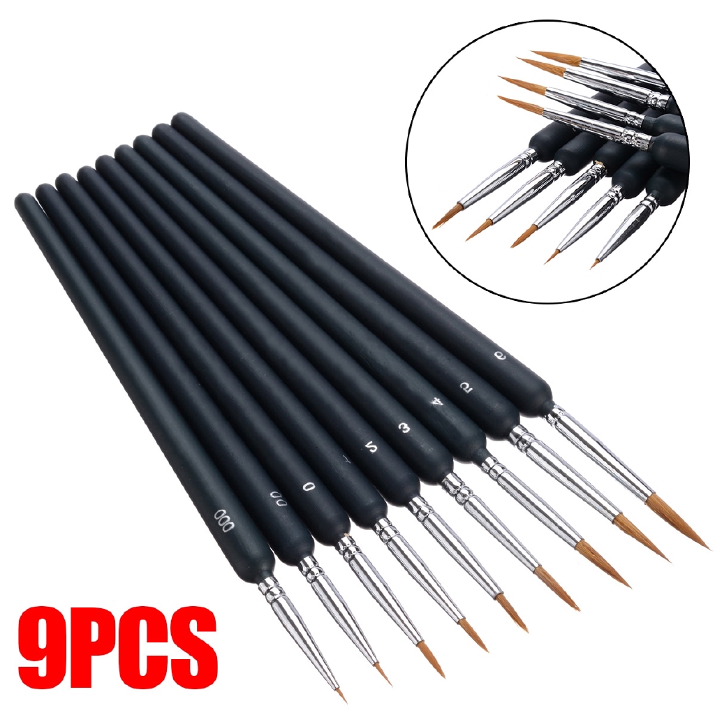 Set 9 cọ vẽ màu nước chuyên dụng tiện lợi