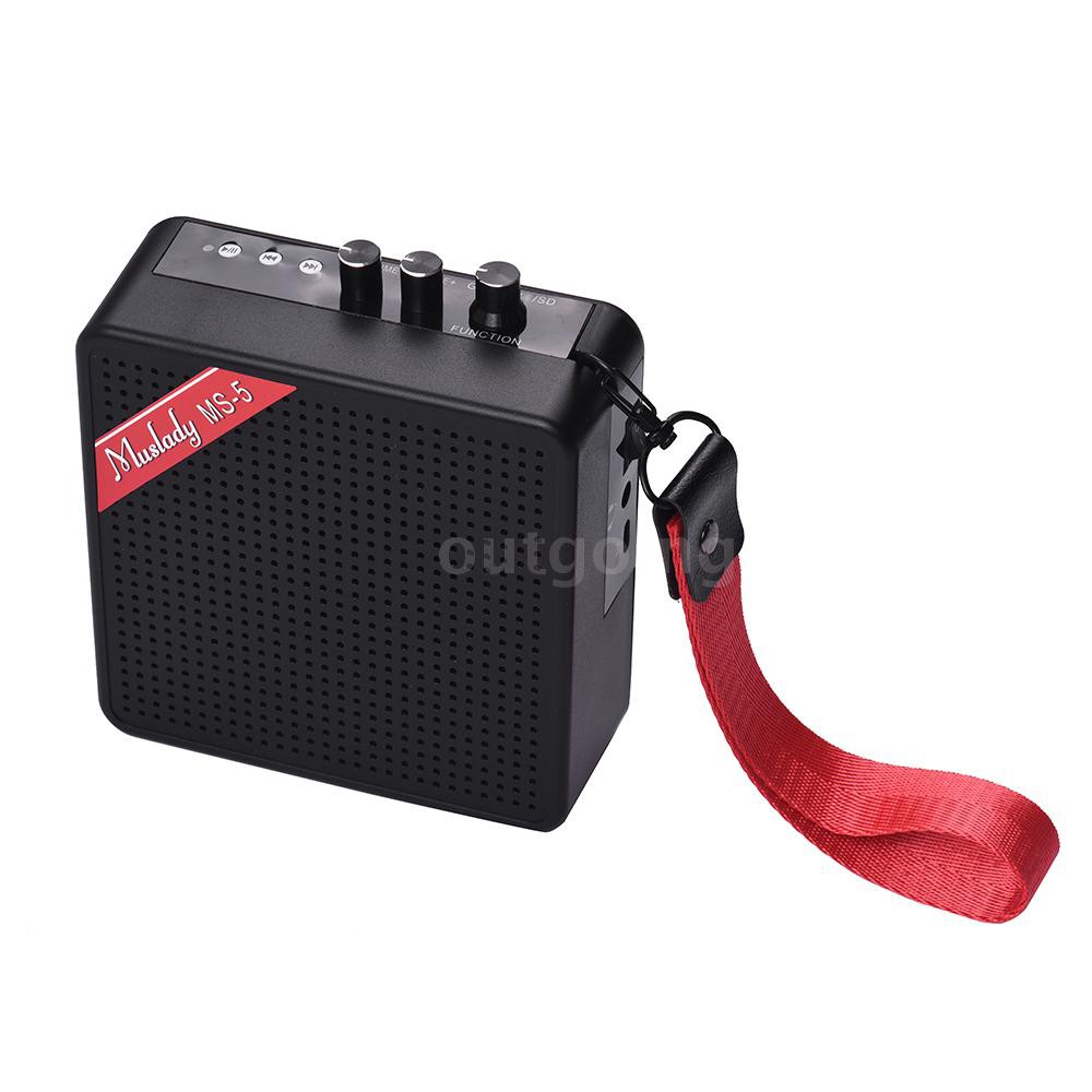 Loa rời mini hỗ trợ sóng bluetooth không dây có khe cắm thẻ nhớ dùng cho đàn guitar