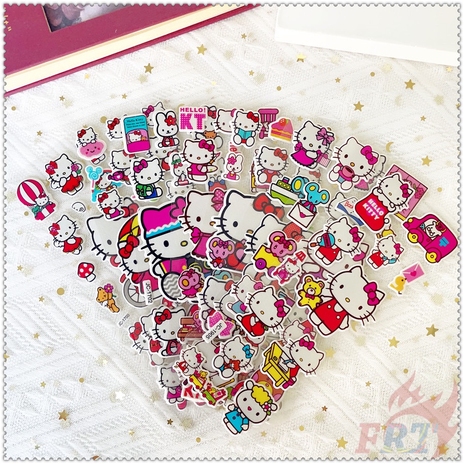 ❀ Sanrio: Hình Dán Phần Thưởng Tự Làm Hello Kitty Q-1 ❀ 1 Miếng Dán Bong Bóng 3D Bằng PVC Chống Nước
