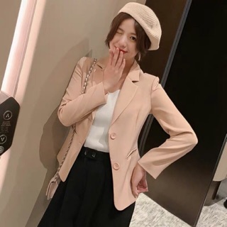 (Hàng có sẵn ) Áo blazer đẹp phong cách Hàn Quốc (áo dáng vừa, loại 2 cúc ngoài)