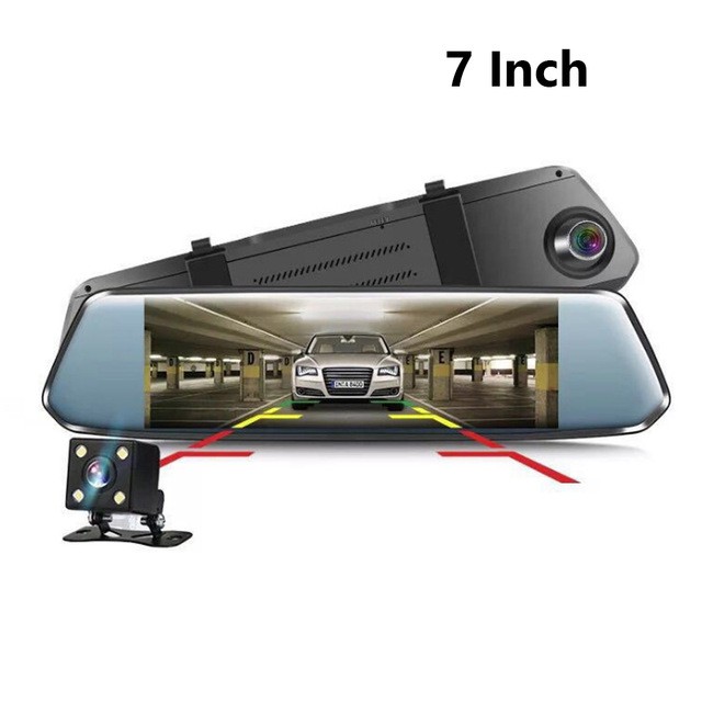 Camera Hành Trình AKASO Ống Kính Kép Màn Hình Cảm Ứng 7 Inch 1080P Quan Sát Ban Đêm Tích Hợp Gương Chiếu Hậu Cho Xe Hơi