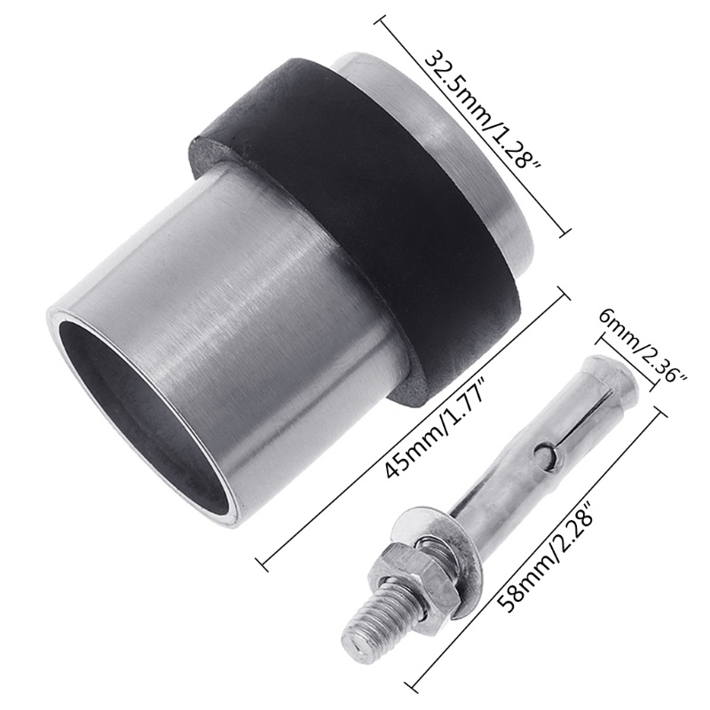 Dụng Cụ Chặn Cửa Bằng Cao Su Và Inox Tiện Dụng Cho Gia Đình