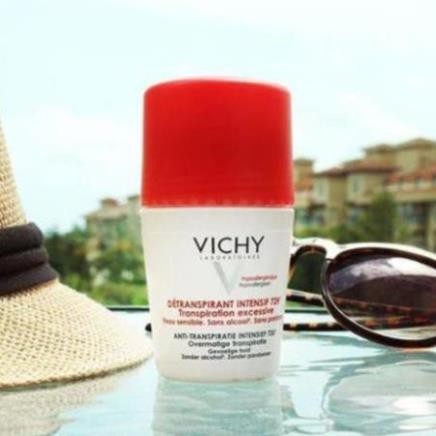 Vichy Lăn Khử Mùi Giúp Khô Thoáng Vùng Da Dưới Cánh Tay 72h Detransprirant Intensif 72h Transpiration Excessive 50ml