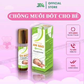 Bôi muỗi đốt cho bé dạng bi lăn An Bảo lọ 12ml tinh dầu thảo dược, an toàn cho trẻ sơ sinh