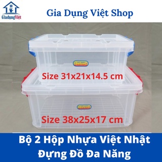 Bộ 2 Hộp Nhựa Đựng Thực Phẩm, Đồ Chơi Đa Năng Việt Nhật
