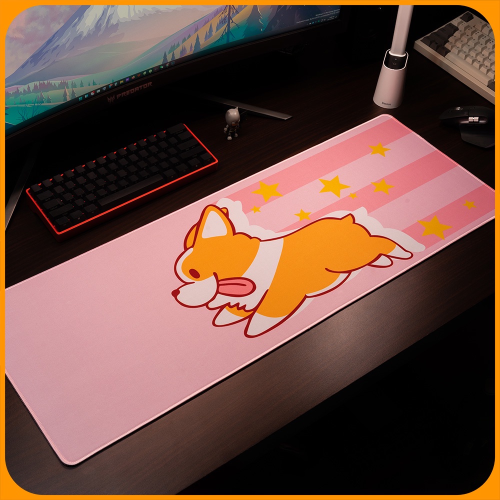 Mouse Pad, Miếng Lót Chuột Cỡ Lớn, Bàn Di Chuột Cute Dễ Thương 900x400/800x300 độ dày 3 mm