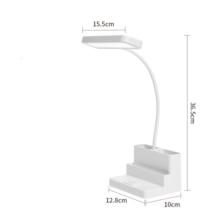 Đèn bàn bảo vệ mắt 3 chế động sáng thông minh, đèn bàn đa năng kiêm hộp bút và giá đỡ điện thoại