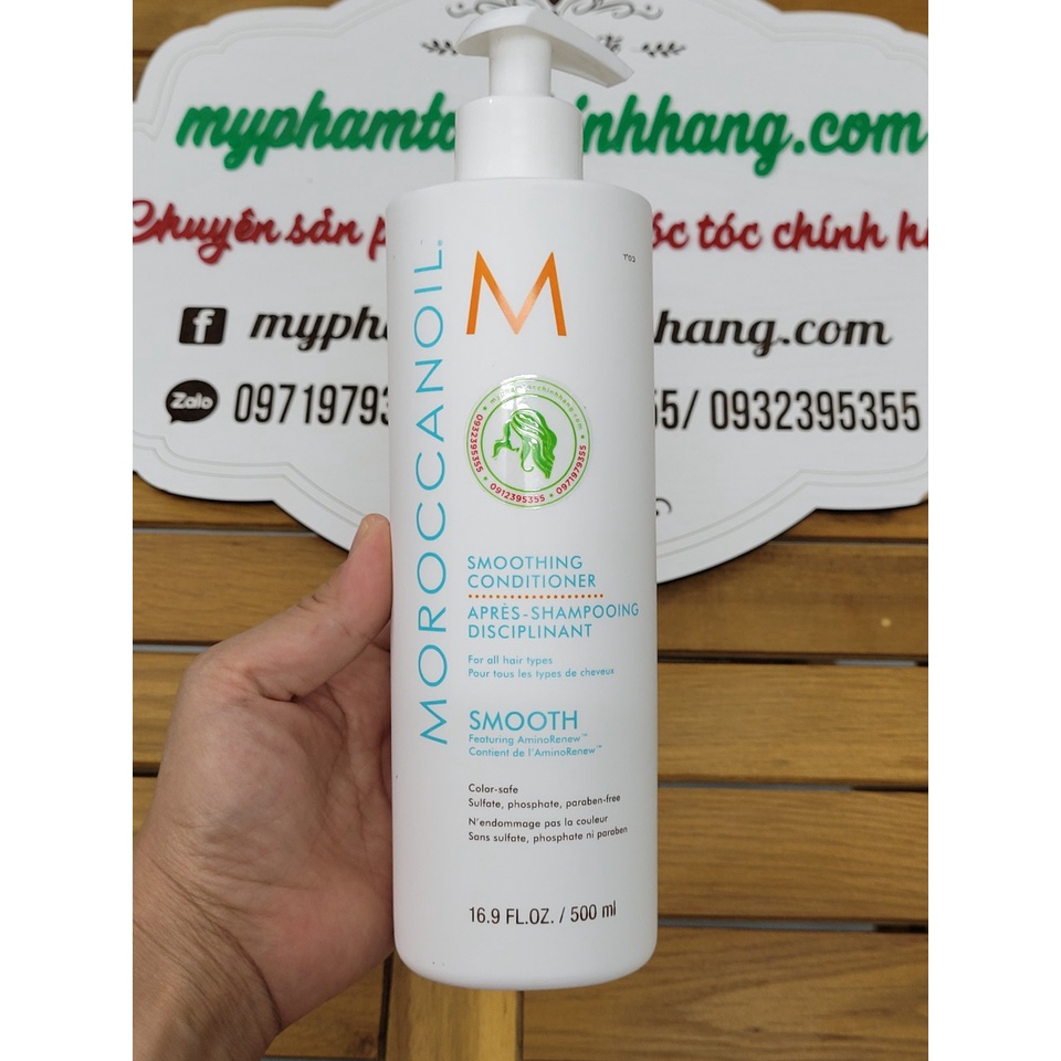 DẦU GỘI XẢ MOROC SUÔN MƯỢT SMOOTH 500ML - MẶT NẠ 250ML