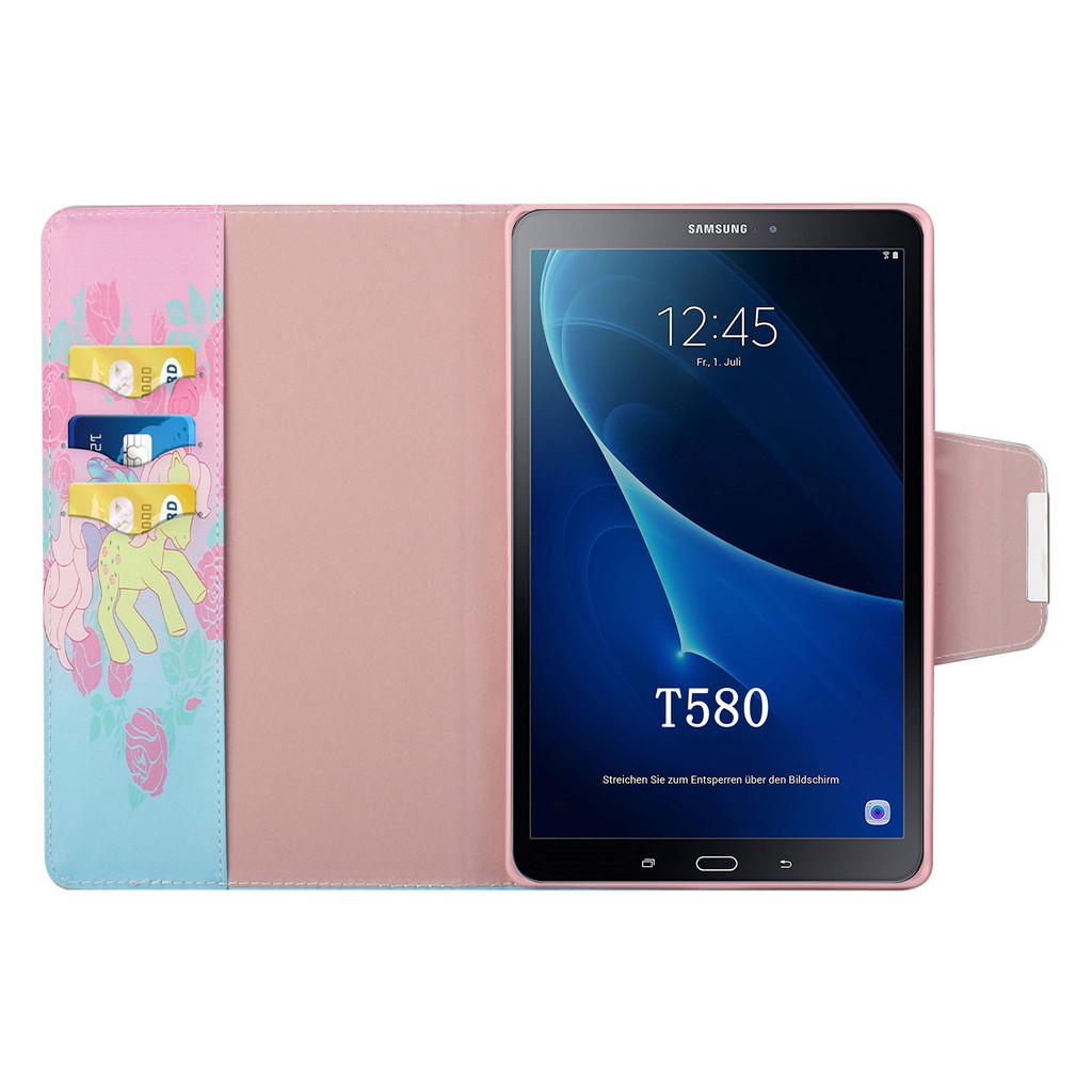 Bao Da Pu Có Khóa Nam Châm Tiện Lợi Cho Samsung Tab A / A6 10.1 Inch Sm-T580 T585 2016