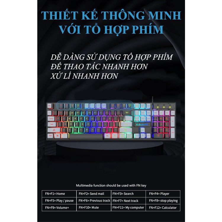 Bàn phím giả cơ K-SNAKE K4 NÚT TRÒN / VUÔNG thế hệ mới phối màu cực đẹp với đèn led xuyên phím dành cho game thủ - NK