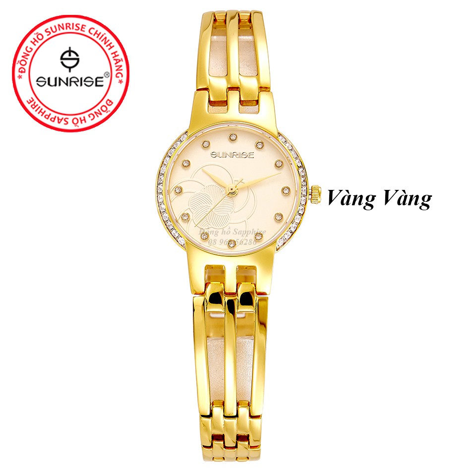 Đồng hồ nữ siêu mỏng Sunrise 9932AA Đính đá kính Sapphire chống xước - Fullbox chính hãng