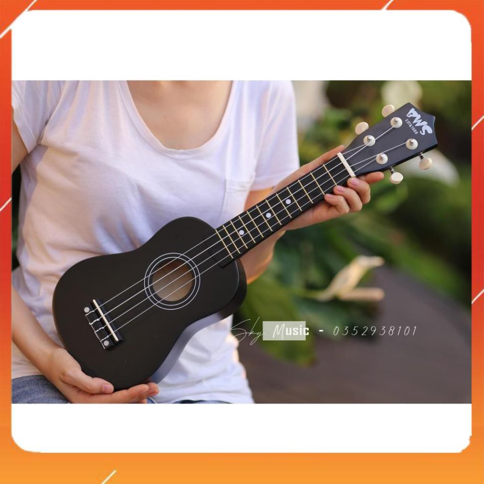 [GIÁ HỦY DIỆT] Đàn Ukulele Soprano 21inch BWS Màu Full Gỗ 100% Cho Người Mới Tập (Tặng full 6 món phụ kiện)