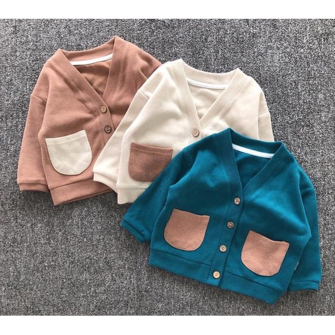 Áo khoác len cho bé, áo khoác Cardigan cho bé trai và bé gái từ 14-27kg