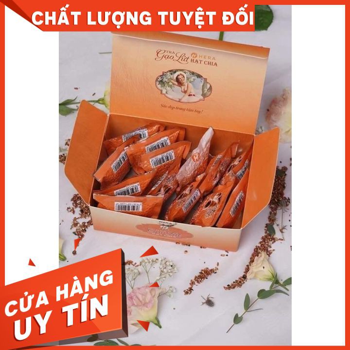 Trà gạo lứt hạt chia Hera , trà gạo lứt giảm cân , lợi sữa , trà cho người tiểu đường.