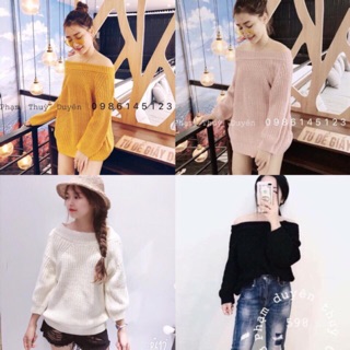 Áo len trễ vai hit hot hàng Quảng Châu(kèm ảnh thật)