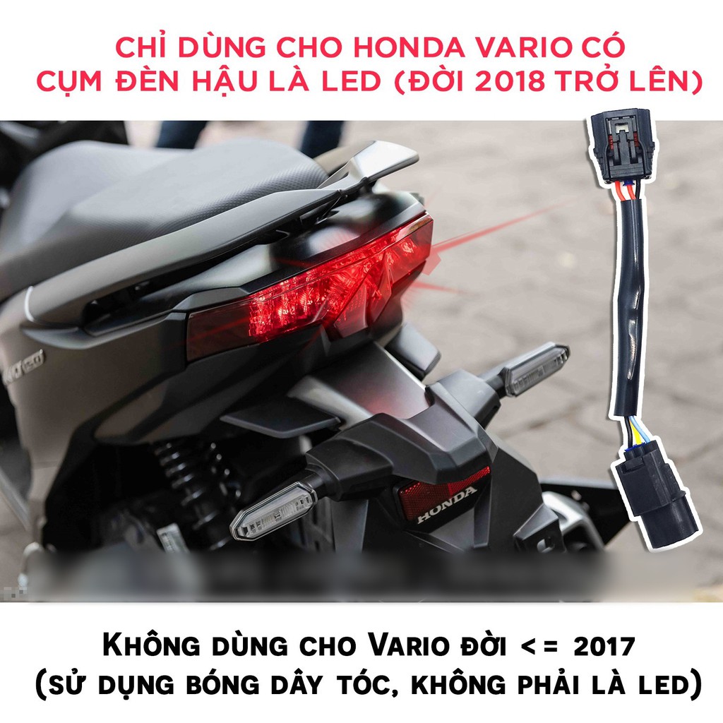 Vario - Bộ mạch sẵn giắc zin tạo chớp stop F1 (có 8 chế độ) cho Vario 2018 2019