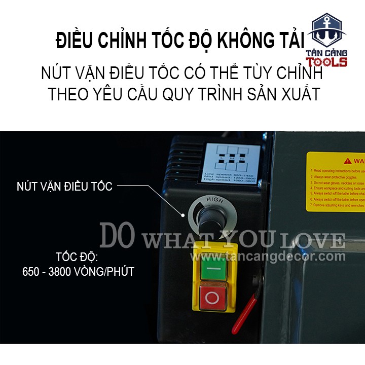 Máy Tiện Gỗ Fusai FS-MC1218VD 475 Mm 900W