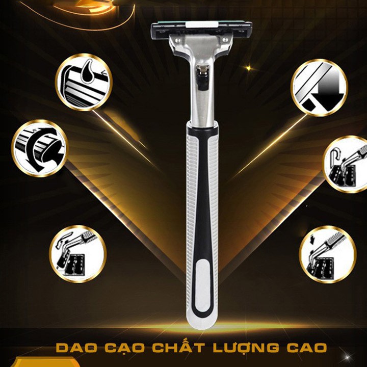 Bộ Dao Cạo râu Cho Nam Kèm 36 Lưỡi Dao Cạo Cùng 1 Lọ Kem