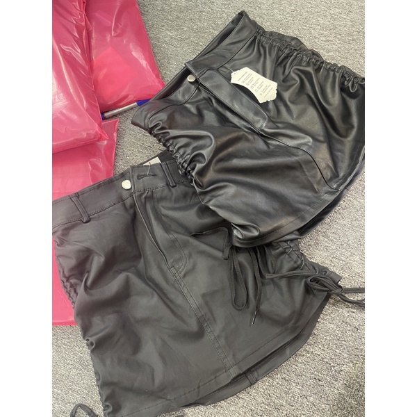 ( Ảnh+Video thật) Chân váy Da/Chân Váy Nhung cạp  cao dây rút các màu thời trang - 3 loại da bóng/lì/nhung | BigBuy360 - bigbuy360.vn