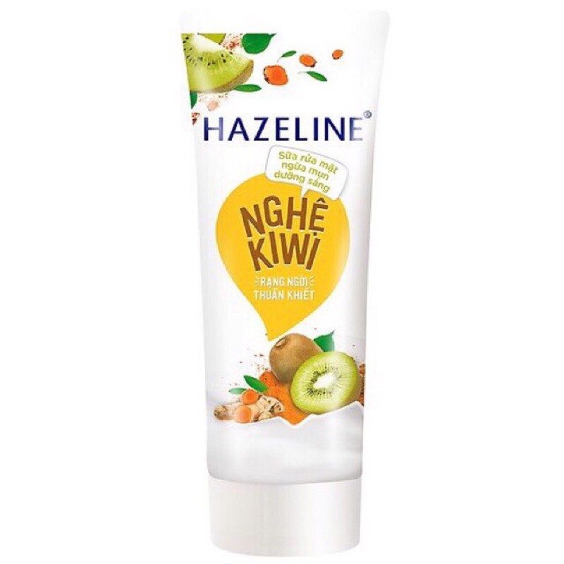 Sữa rửa mặt ngừa mụn sáng da Hazeline Nghệ Kiwi 100g (Hàng mới date xa)