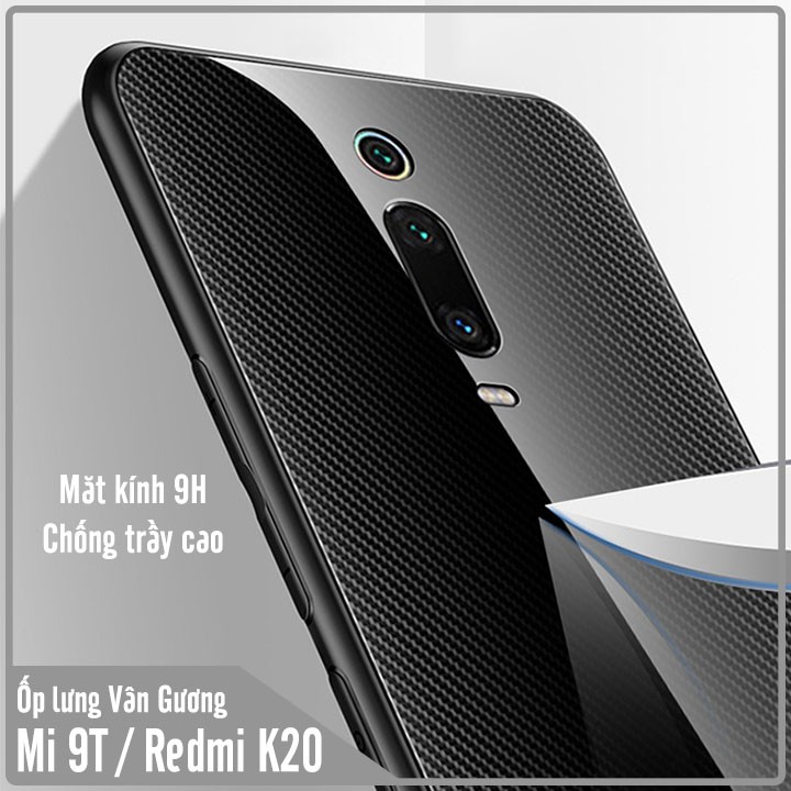 Ốp lưng Xiaomi Mi 9T / Redmi K20 Vân Gương 2 màu, viền nhựa TPU dẻo đen