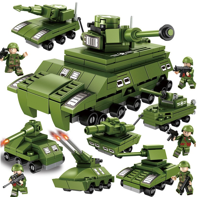 Bộ Đồ Chơi Lego Lắp Ráp Xe Tăng Quân Đội 6 Trong 1 Tomorrowd K060