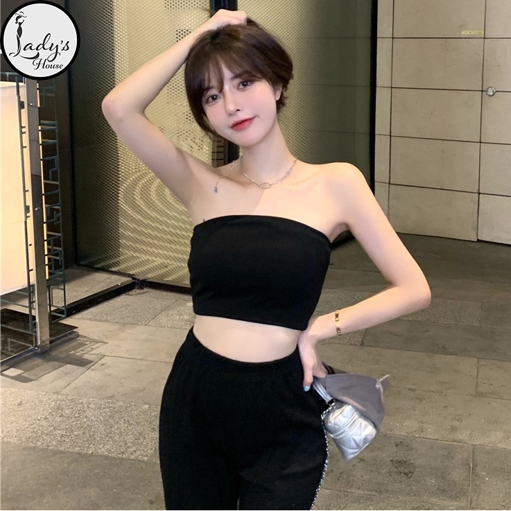 Áo Quây Ngực Không Đệm Thun Trơn Croptop Nữ Dáng Ôm Không Dây "ÁO QUÂY" | BigBuy360 - bigbuy360.vn
