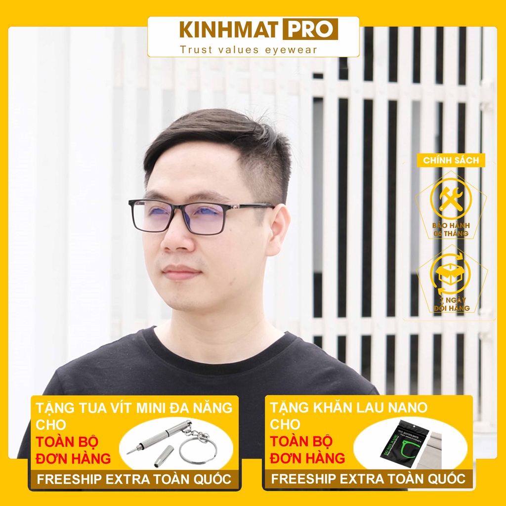 Gọng kính nhựa TR90 dáng vuông sang trọng 215262 Kính mắt Pro