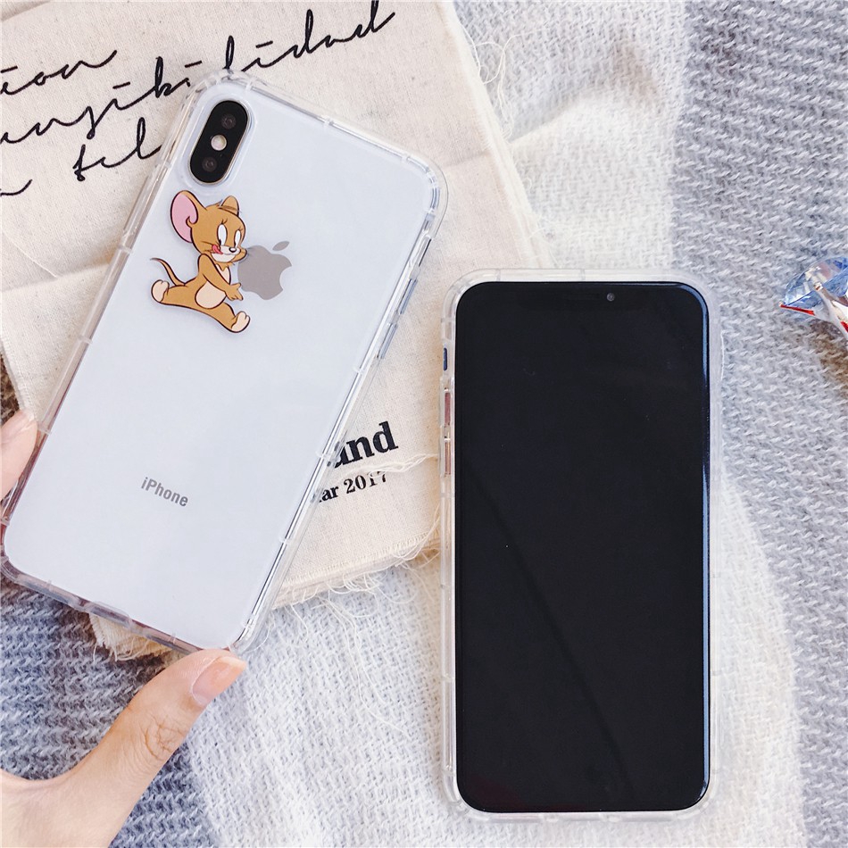 Ốp lưng trong in hình Tom và Jerry nhiều mẫu mã cho điện thoại iphone 6 6s 7 8 plus X XR XS MAX