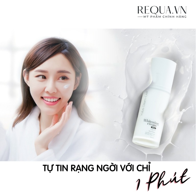 [Hàng Auth Hàn Quốc] Kem Trang Điểm Trắng Da Hàn Quốc Yobe Whitening Cream 50ml, Kem Trang Điểm Chống Nắng Và Nâng Tone