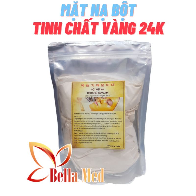 Mặt nạ bột chống lão hóa tinh chất vàng 24k bịch 1kg.