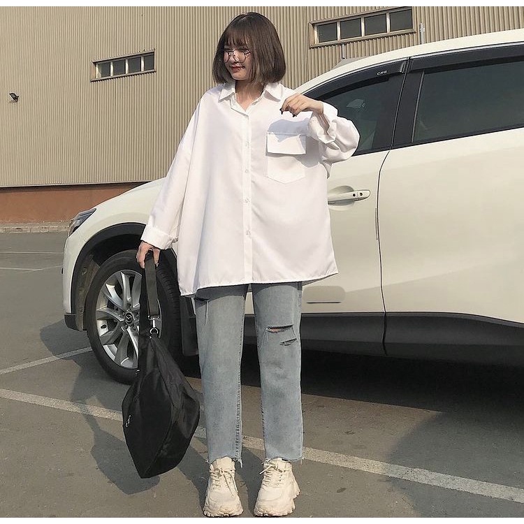 [ Đủ màu] Quần baggy jean rách 17.3 3 line lai tua vải dày dặn mềm mịn màu xanh nhạt, xanh đậm, xám nhạt, đen hot