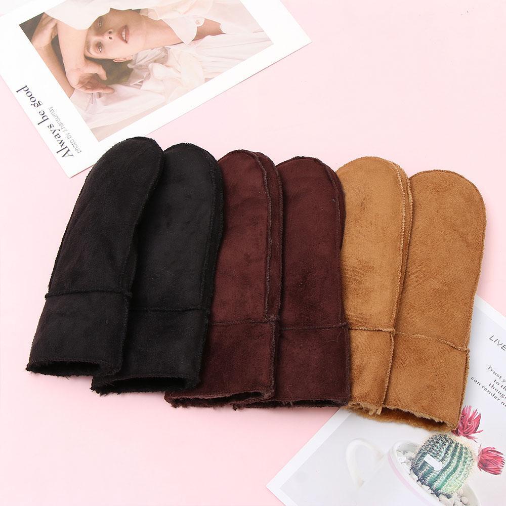 Găng Tay Da Cừu Giả Dày Dặn Bảo Vệ Toàn Diện Cho Nam Nữ